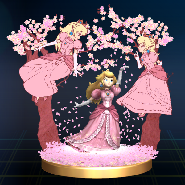File:SSBB Trophy Peach Blossom.png