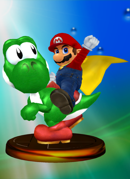 File:SSBM Trophy Mario and Yoshi.png