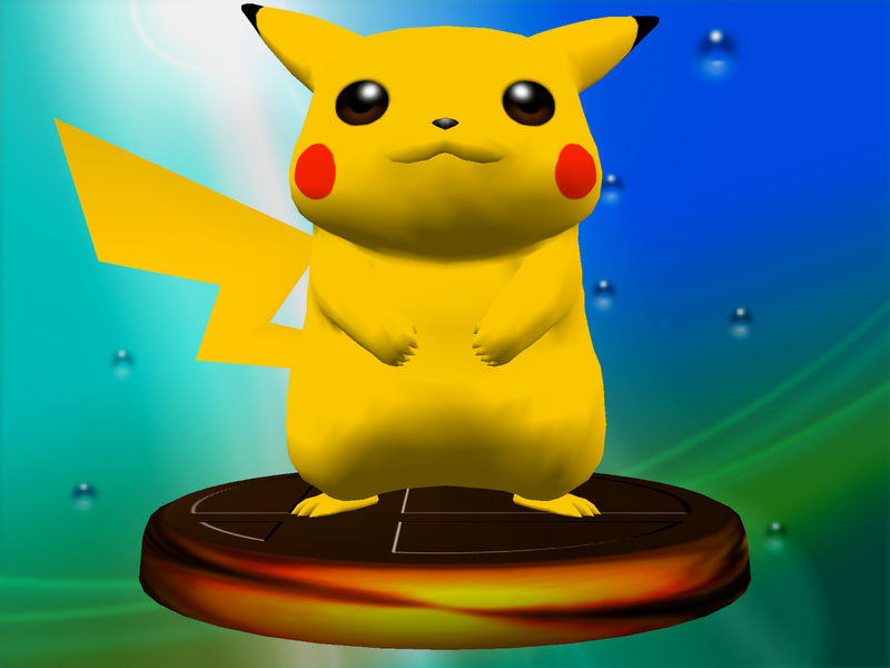File:SSBM Trophy Pikachu (Classic).png